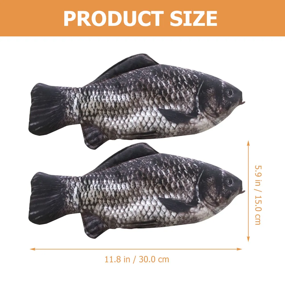 2Pcs Fish Shape Pen Container Exquisite Workmanship Large Capacity Pencil Storage Pouch Student Gift Creative Stationery Bag