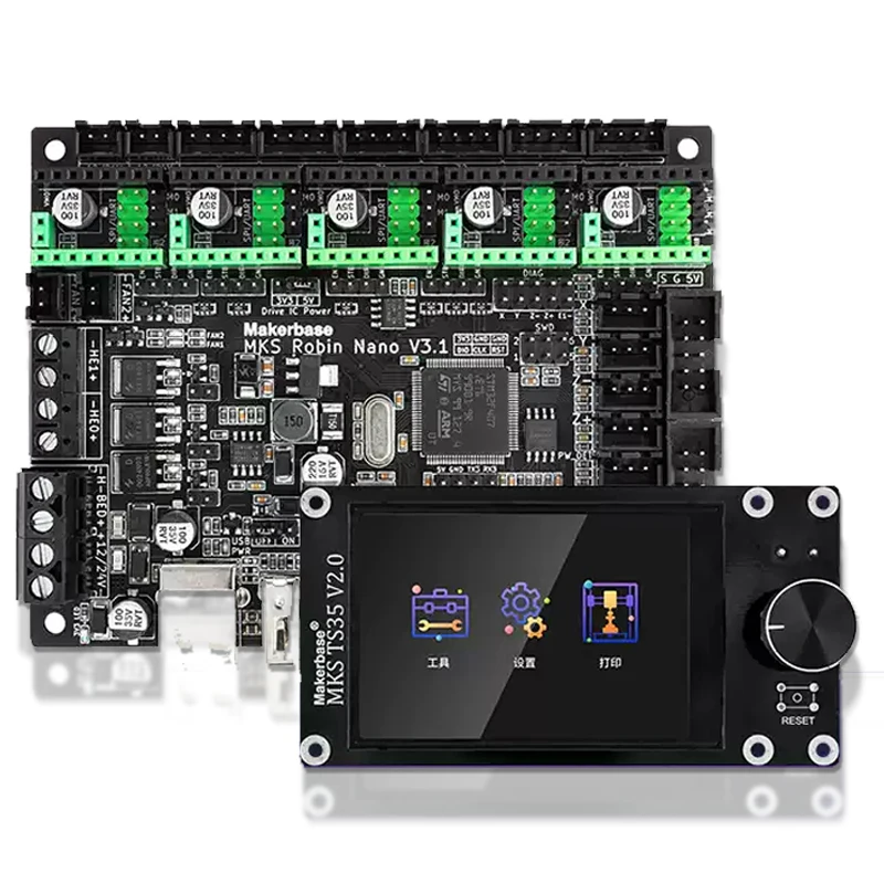 Makerbase Mks Robin Nano V3.1 32-bit Control Board TMC2209 Driver WIFI TS35 3D Touch Screen 3D Printer Motherboard Accessories