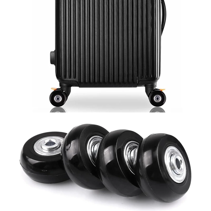 4Pcs Luggage Suitcase Replacement Wheels,Swivel Caster Wheels Bearings Repair Kits Luggage Replacement Wheels