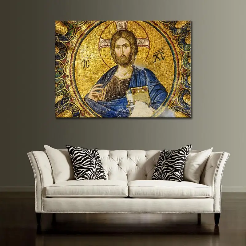 Orthodox Icon Jesus Christ Canvas Prints Large Wall Art HD Posters Byzantine Art Picture Sitting Room Religious Modern Decor