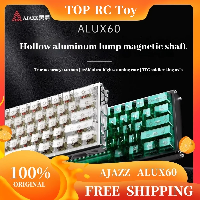 

AJAZZ ALUX60 Mechanical Keyboard CNC Customized Hot Swappable All Aluminum Magnetic Axis Wired Gaming Keyboard Computer Office