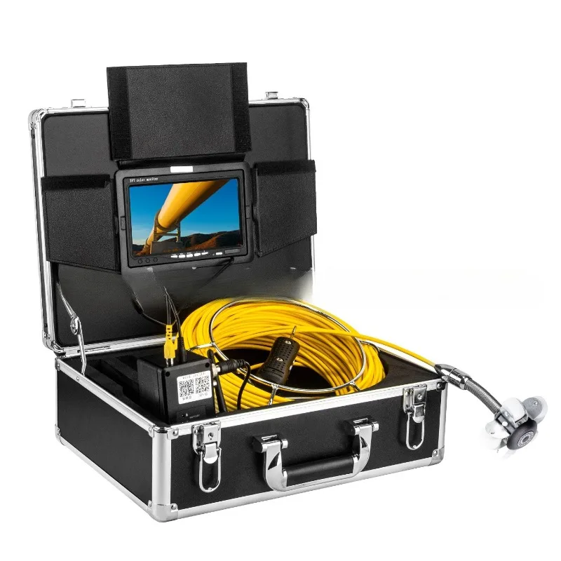 50M HD Sewer Inspection Endoscope Camera Night Vision Municipal Pipeline Detector Manhole Bolt Pile Inspection Probe Waterproof