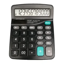 12-Digit Large LCD Display Calculator Standard Function Calculator with Solar & Battery Dual Power for Home Basic Desktop Office