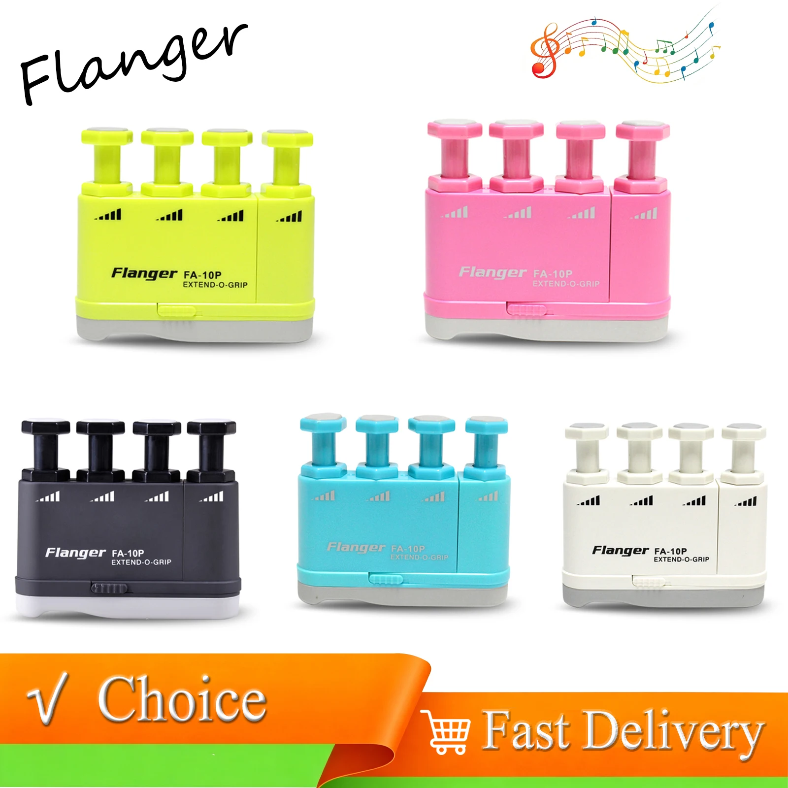 Flanger FA-10P Universal Finger Exerciser ABS Finger Strength Trainer for Guitar Piano Hand Correction Tools Adjustable Power