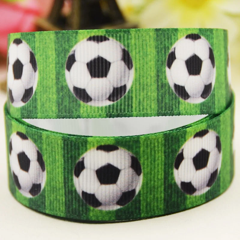 22mm 25mm 38mm 75mm Football Cartoon printed Grosgrain Ribbon party decoration 10 Yards