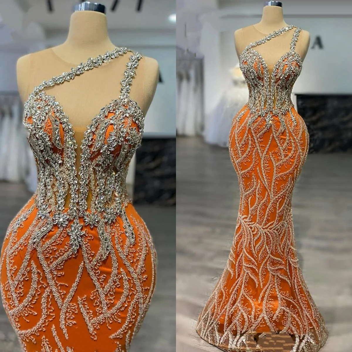 

Orange Cocktail Dress Backless Birthday Party Gowns Black Girls Sleeveless Prom Evening Dresses vestidos de Graduacion Customize