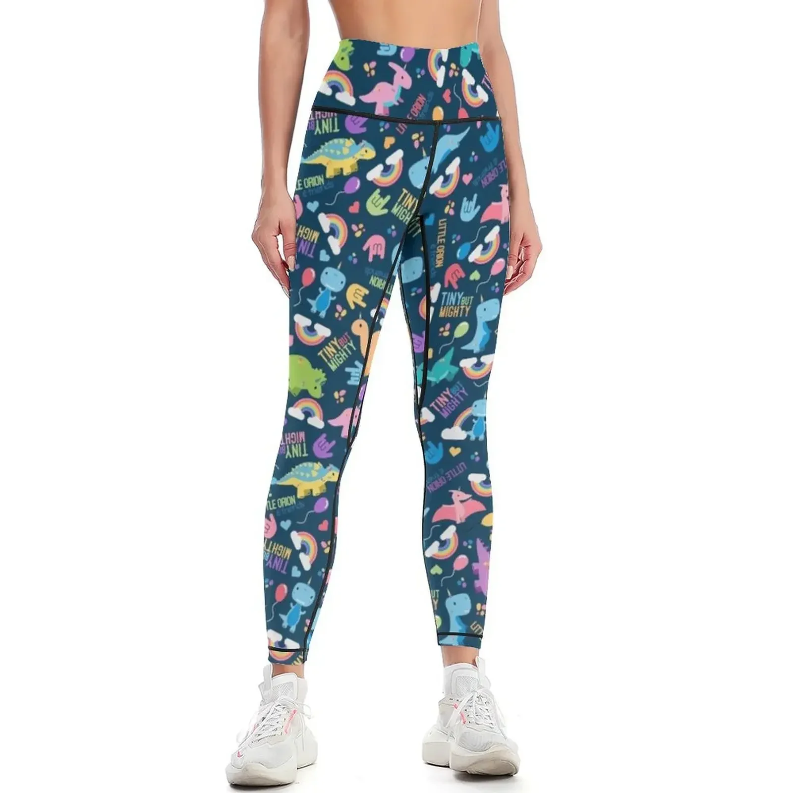 

Little Orion and friends pattern 2 Leggings flared Pants sport push up fitness Women's sports pants Womens Leggings