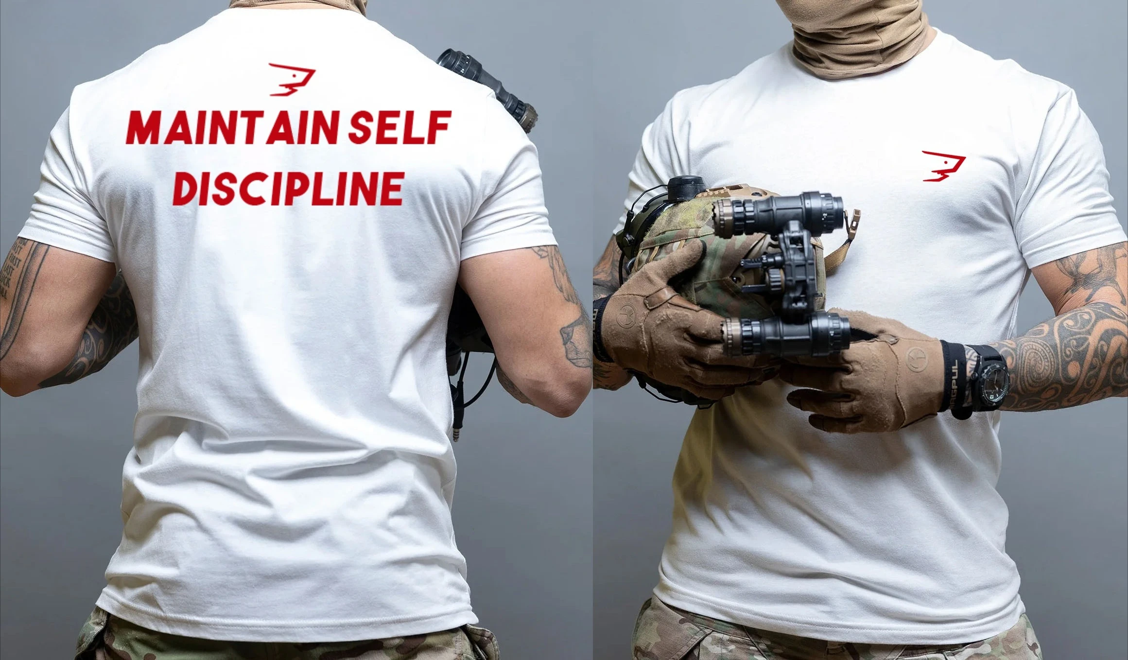 Summer: Maintain self-discipline. Printed men's running clothes. Short-sleeved sports fitness wear. Top: T-shirt.