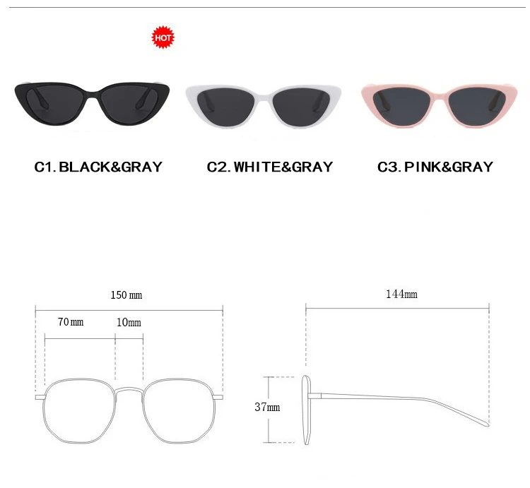 Koreanische Ins Nische High-end Sense Vintage Vielseitige Katzenauge Rosa Sonnenbrille frauen Sonnenschutz Gesicht Kleine Rahmen Sonnenbrille – Detail 7