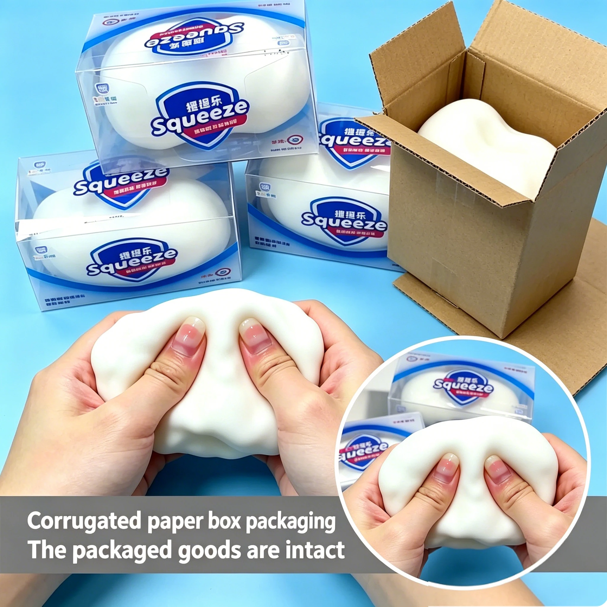 NOUVEAU 2026 Boule de savon en bloc croustillante, balle anti-stress souple à presser, jouet sensoriel anti-stress pour soulager l'anxiété, cadeaux
