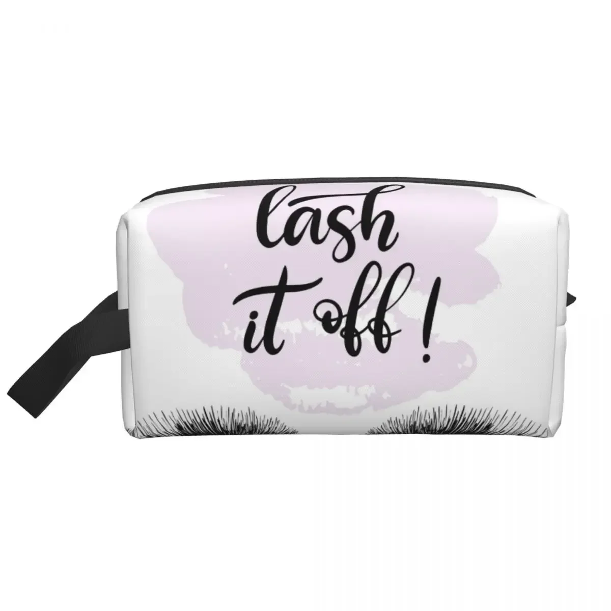 Lashes Lettering Eyelash Cosmetic Bag Women Fashion Big Capacity Beautiful Eyes Makeup Case Beauty Storage Toiletry Bags