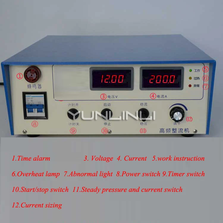 

5A-100A Electroplating Rectifier Machine with Timer Brush Plating Electrolytic Oxidation Sewage Treatment Dc Pulse Power Supply