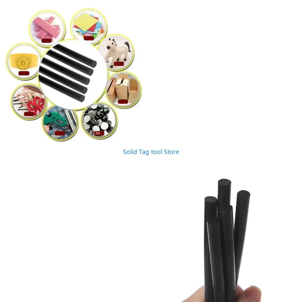 

4XFD термоклей-карандаш черный с высоким клеем 7 мм для DIY Craft Repair Tool