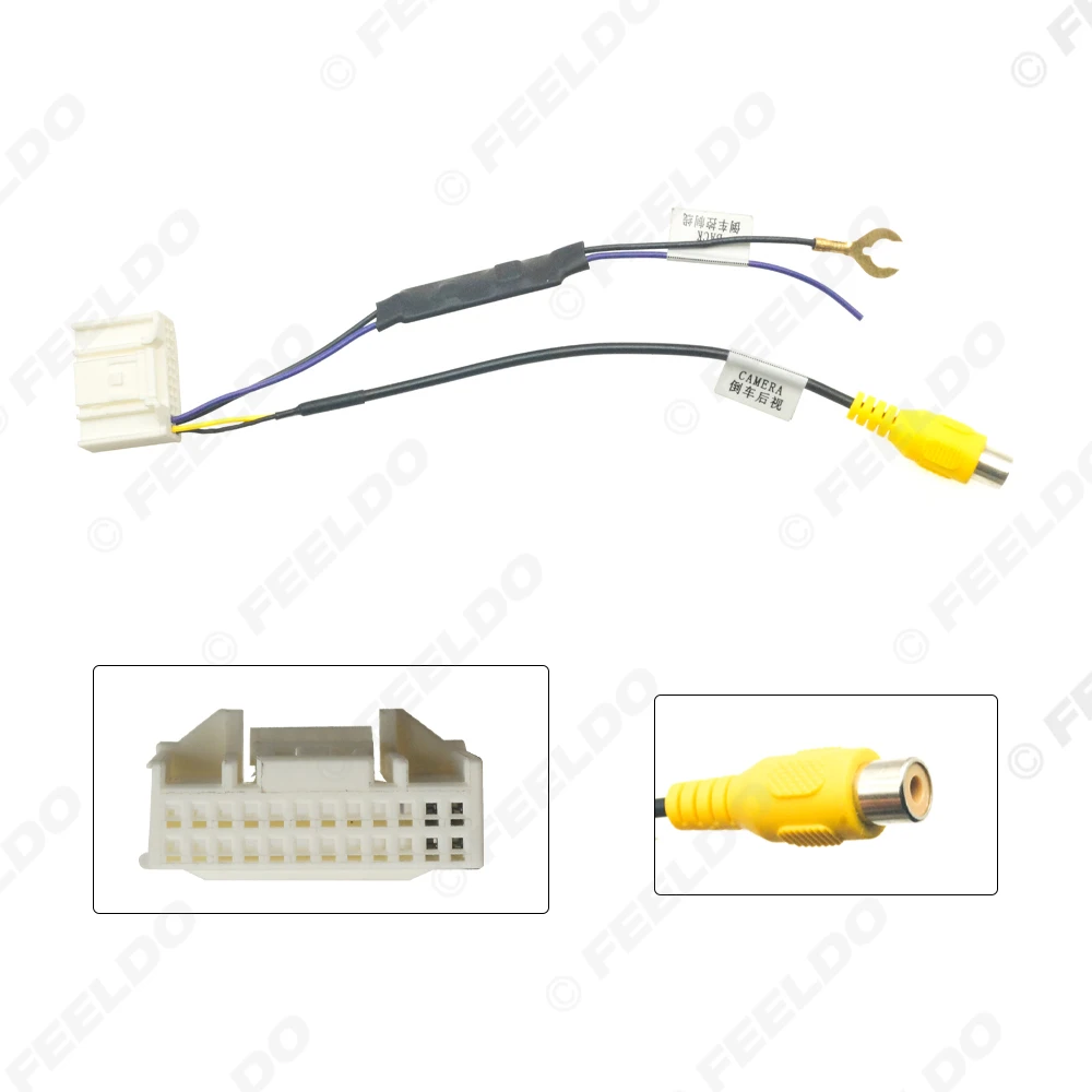 FEELDO Auto 24-pin Reverse Camera Output Video Adapter Wiring Cable For Toyota Original Factory Car Camera Video Output #HQ7520 image 5