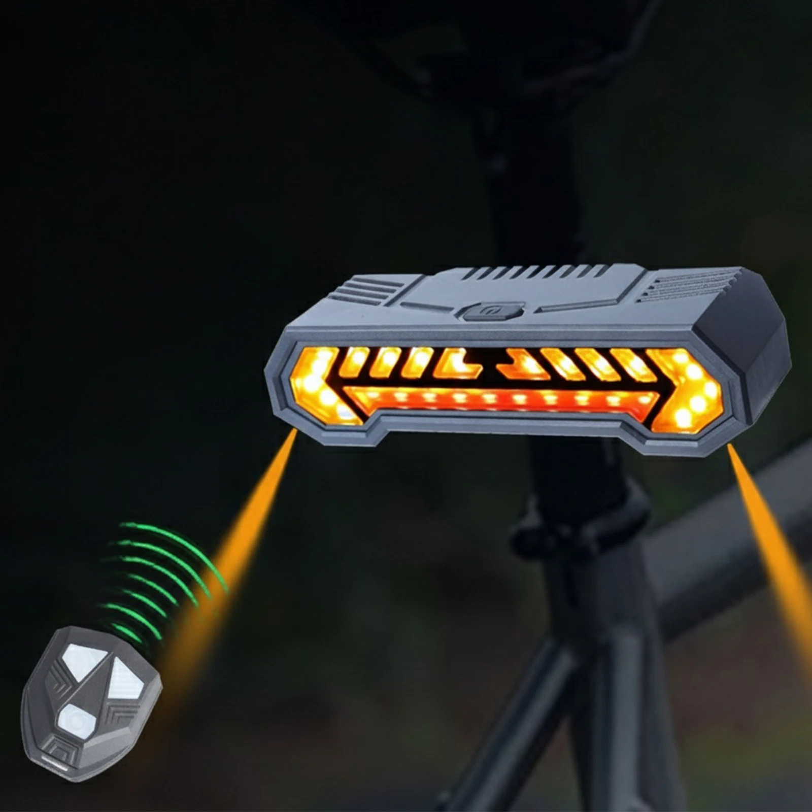 Wireless RC Car Lights Type-C Charging Dynamic Turn Signals Adjustable Remote Steering Tail Light for Night Cycling Accessories