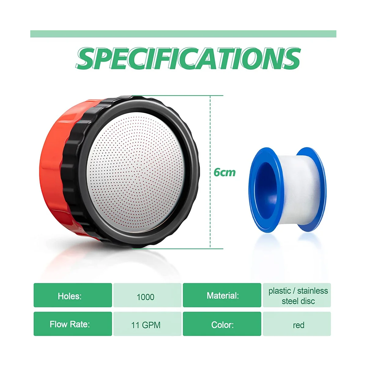 プラスチック製の庭の散水ノズル,1000ユニット,074994324268ガロン,植物用,花,鉢植え