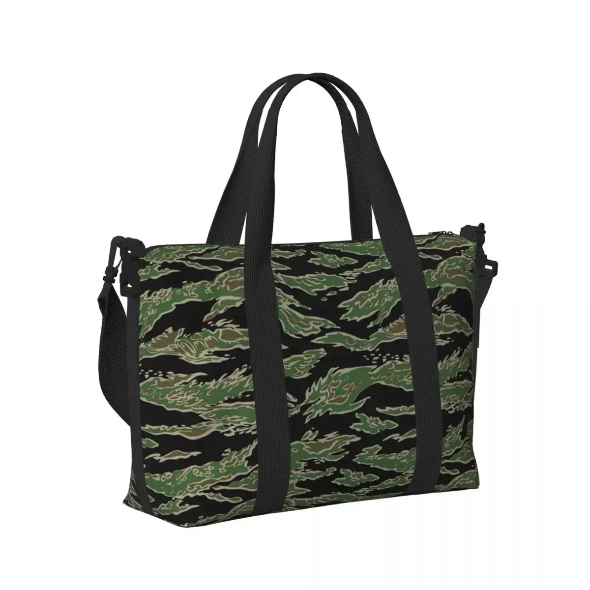Tiger Stripe Camouflage Military Camo Beach Travel Bag Large Capacity Tote Bags For Gym Yoga Women Shopping Duffle Shoulder Bag