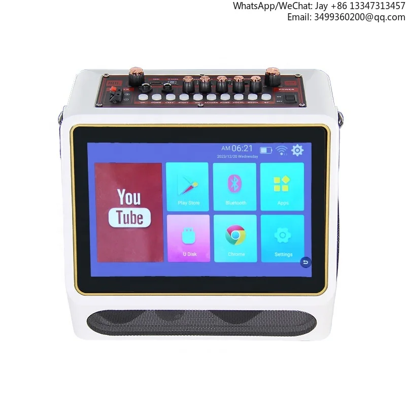 

Портативная умная Wi-Fi колонка Binko 5.25'' с дисплеем, домашняя караоке-система, проигрыватель с экраном, джукбокс, KTV-машина