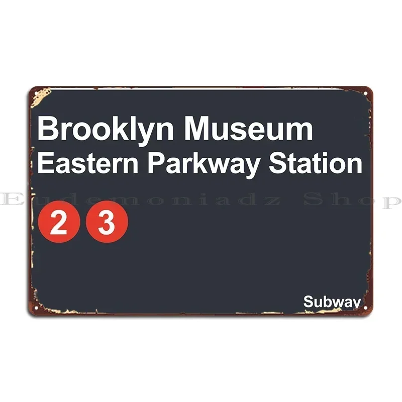 Brooklyn Subway Sign Metal Sign Cinema Wall Pub Garage Customize Garage Tin Sign Poster