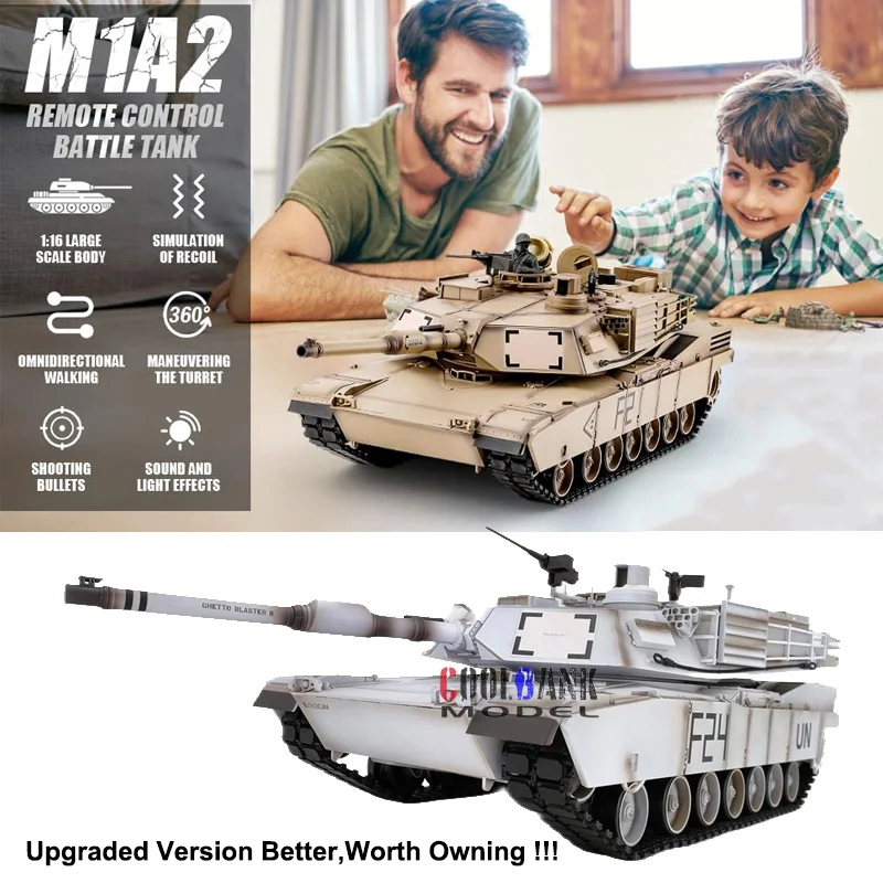 COOLBANK 1:16 RC Czołgi UN. Niestandardowe wydanie graffiti w USA. M1A2 Abrams Tank Model V7.0 henglong czołg RC pojazd wojskowy zabawki 3918-1