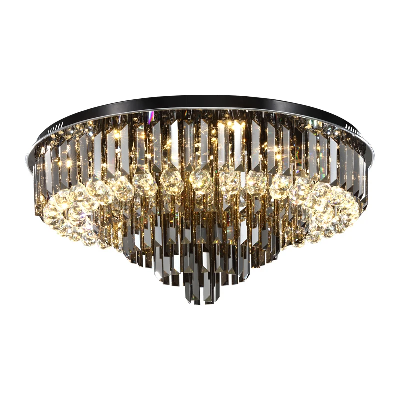 Modern Led Crystal Ceiling Chandelier For Living Room Ceiling Lamp Round Luxury Lighting Fixture Modern Crystal Lights