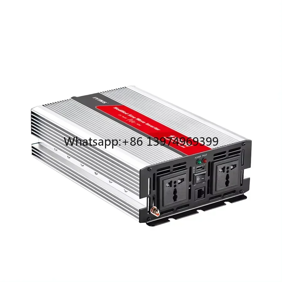 Single Phase 1200W Pure Sine Wave Power Inverter 12V 24V 48V Dc to Ac 110V 230V Solar Inverter 1.2kw