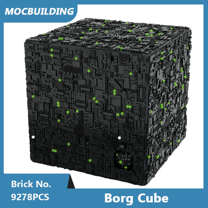 MOC Building Blocks Borg Cube UCS Scale Model DIY Assembled Bricks Space Educational Creative Collect Display Toys Gifts 9278PCS