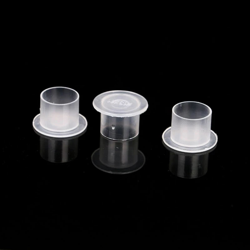 100pcs Disposable Heart-shaped Glue Ring Cups Eyelash Extension Glue Container Pigment Tattoo Ink Holder Grafting Eyelashes Tool