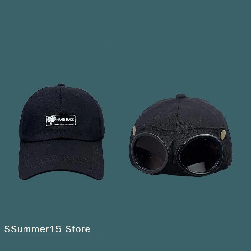 【R】Men's Hat Trendy Backwards Glasses Baseball Cap Women's Street Style Baseball Cap