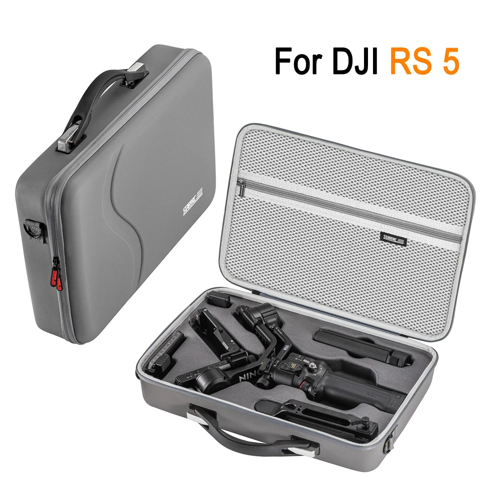

STARTRC Портативная сумка-кейс для DJI RS 5, для стабилизатора DJI RS5, из ПУ-кожи, с плечевым ремнем