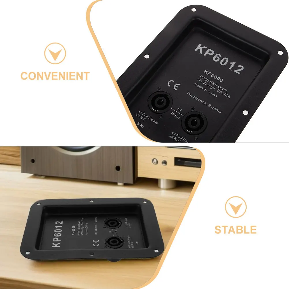 2 pcs Papan Terminal Speaker Besi Konektor Kabel Kotak Speaker Untuk Subwoofer Stage Box 612 Sistem Audio Rumah Mobil Pelat Sambungan