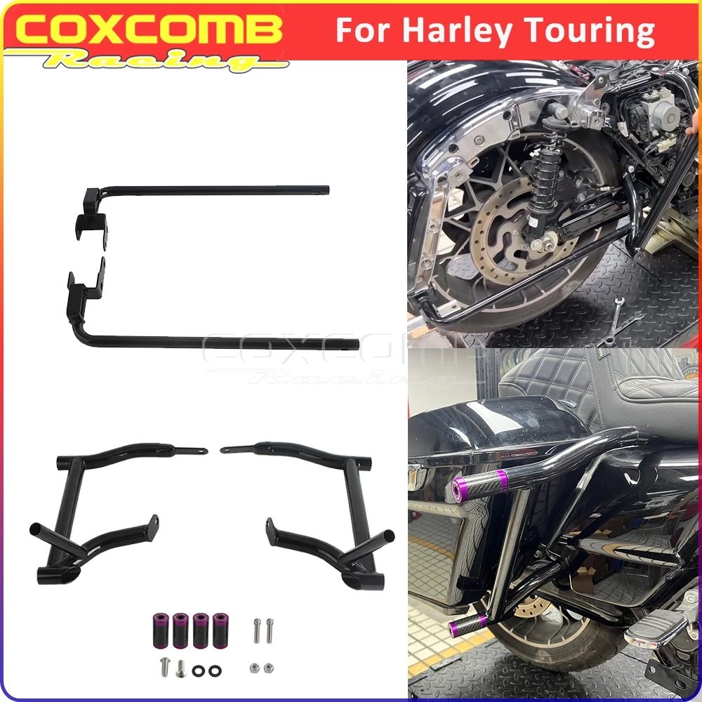 Motorcycle Saddlebags Highway Crash Bar Frame Protector Bumper For Harley Touring Ultra Limited FLHTK Low FLHTKL FLHTKSE FLHTKSE