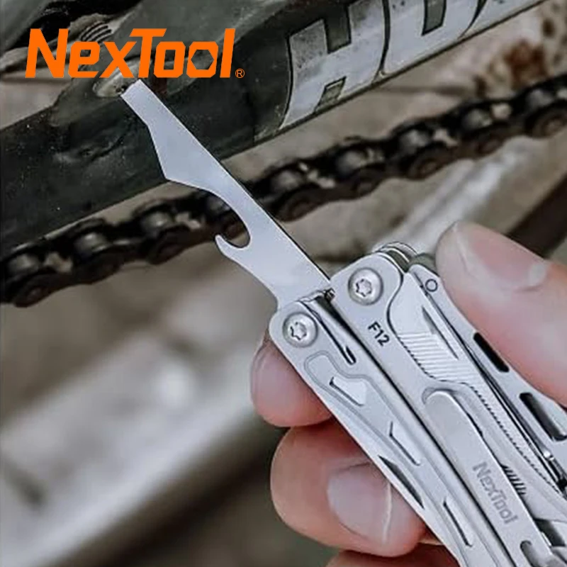 

Мультитул NexTool Mini Flagship F12 13-в-1, EDC-брелок с зубчатыми ножницами, сталь 80Cr14Mov, подарок для мужчин