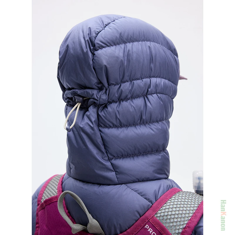 سترة للتخييم بغطاء للرأس 90% من White Duck Down للجنسين مع 3M طاردة للماء خالية من الفلور، خفيفة الوزن للارتداء الخارجي وغير الرسمي