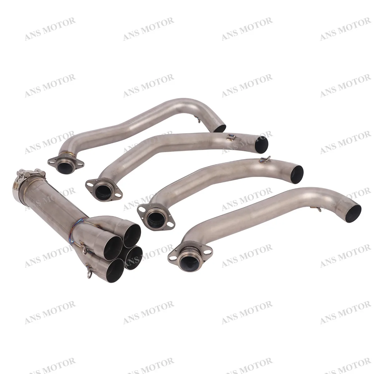 Titanium For Kawasaki Ninja Zx6r 636 2024-2026 Motorcycle Exhaust Escape System Front Link Pipe Slip On Fit Stock Muffler