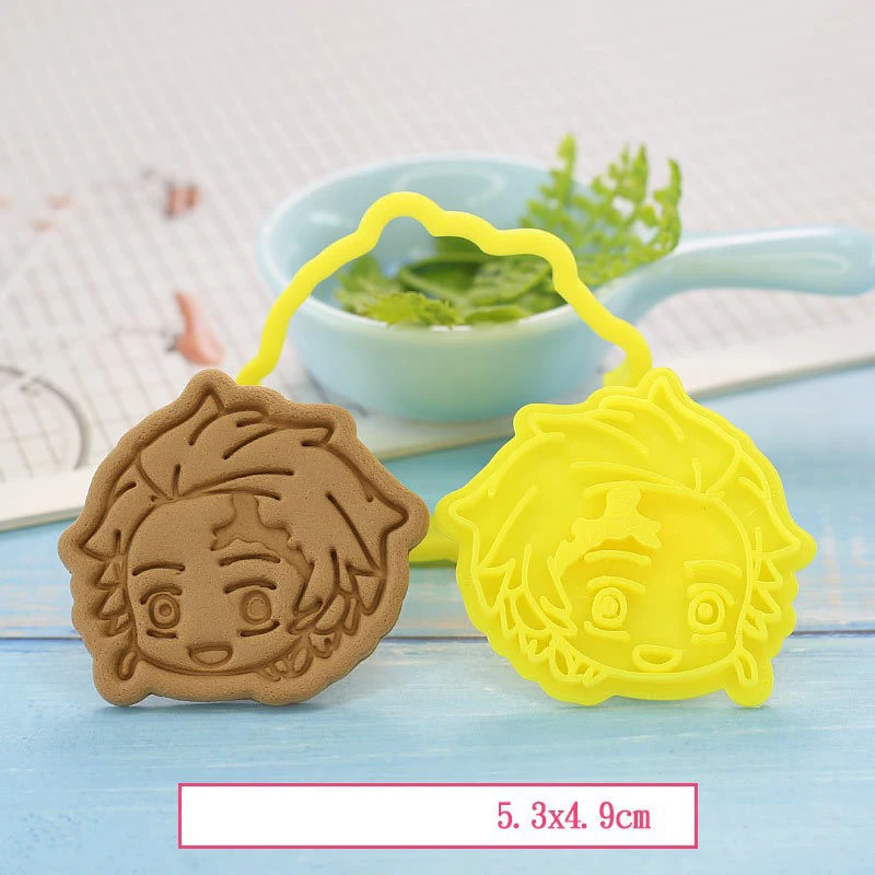 1Pc Demon Slayer Biscuit Mold Cookie Cutter 3D Press Christmas Cutters Biscuit Stamp Fondant Mould Baking Sugarcraft Mold