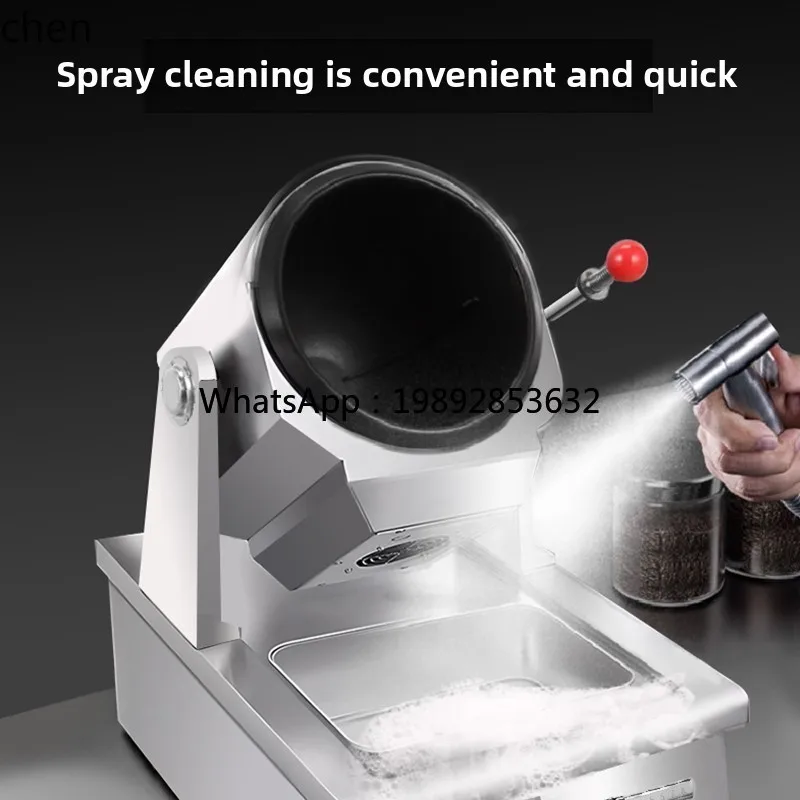 commercial automatic cooking machine intelligent large cooking robot roller gas fast food restaurant canteen fried rice