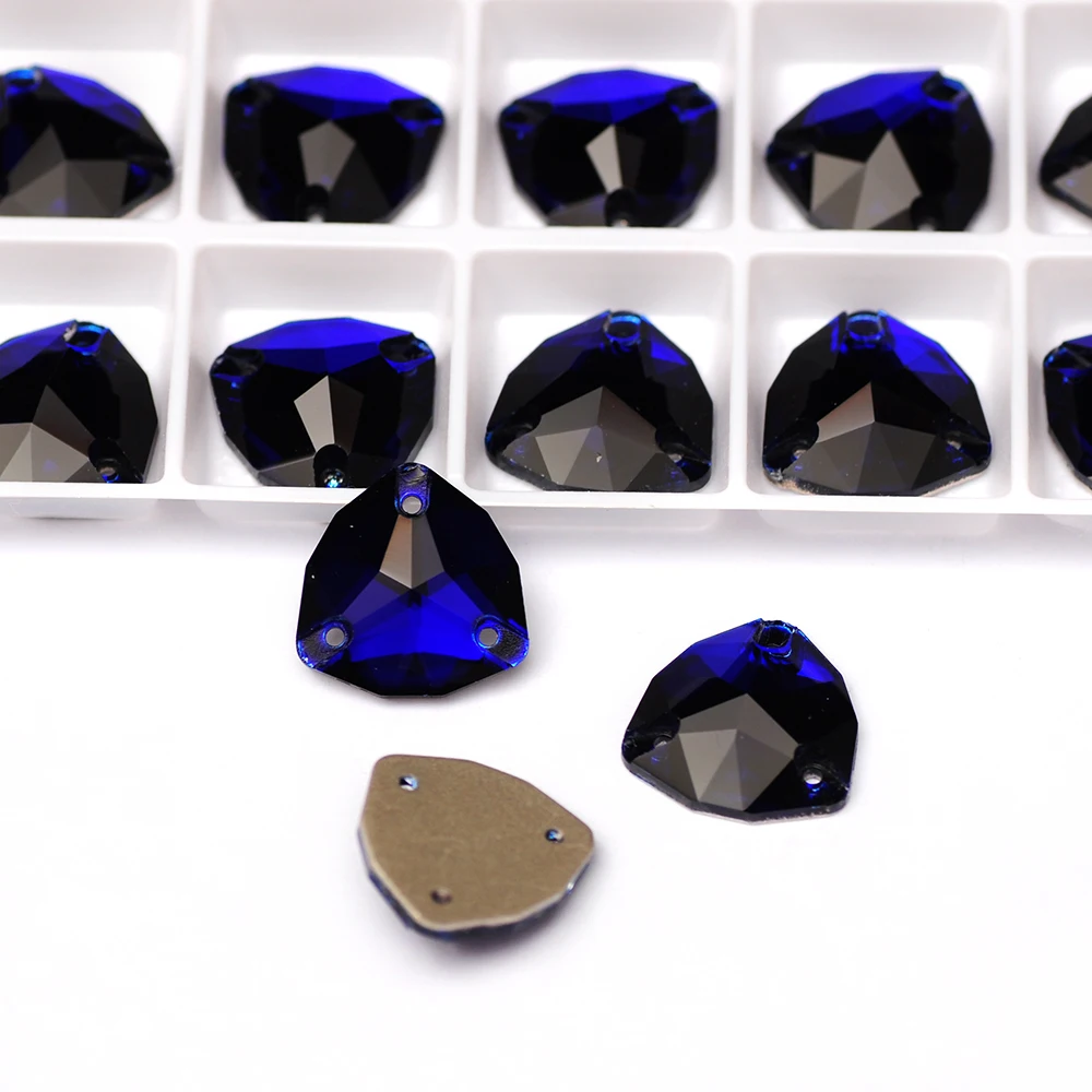 YANRUO 3272 Trilliant Cobalt Blue Sewing Stones for Clothes Diamond Imitation Strass Rhinestones Glass Craft