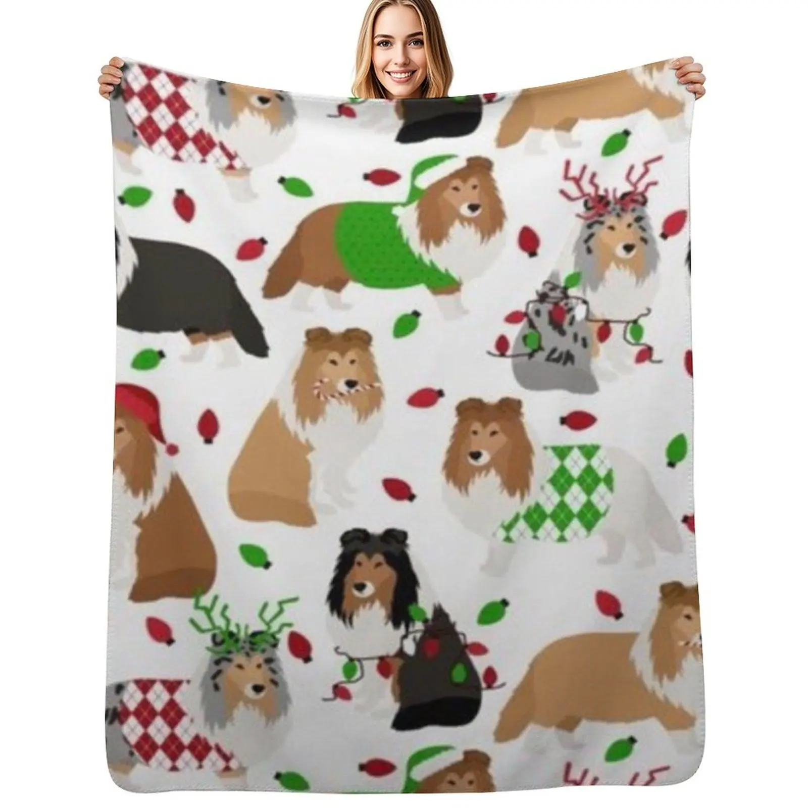 SHELTIE Throw Blanket funny gift Giant Sofa Luxury Brand Sleeping Bag Blankets Sofas Of Decoration Sofas Blankets