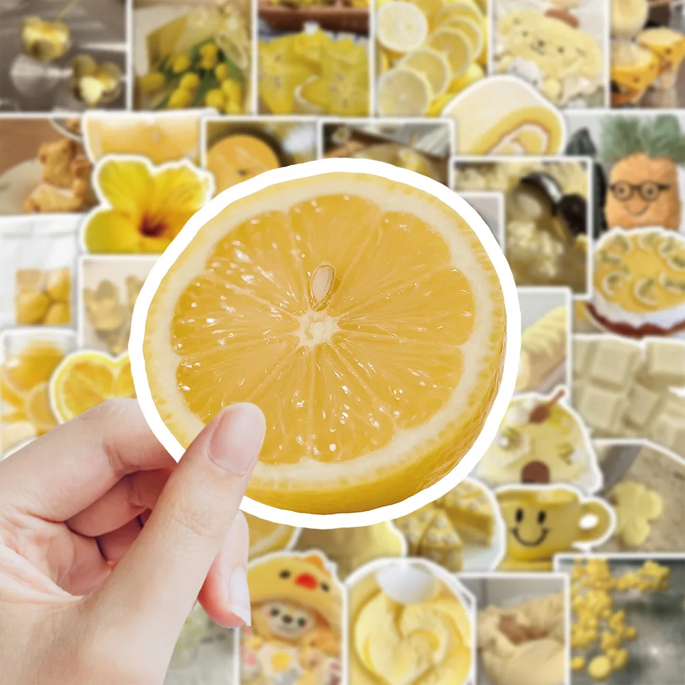 63 pçs limão ins estilo adesivos criatividade realista graffiti decoração diy notebook mala guitarra geladeira telefone decalques