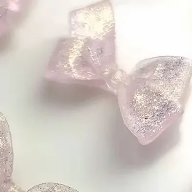 30 Pcs 소프트 조각 반짝이 활 네일 아트 매력 쥬얼리 액세서리 Diy 귀여운 수지 손톱 장식 용품