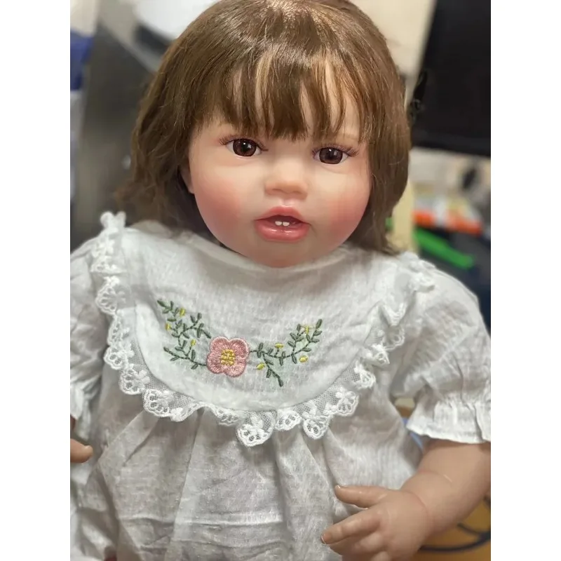 

60CM Handmade Lifelike High Quality Reborn Toddler Lottie Hand-rooted Hair Gifts for Children