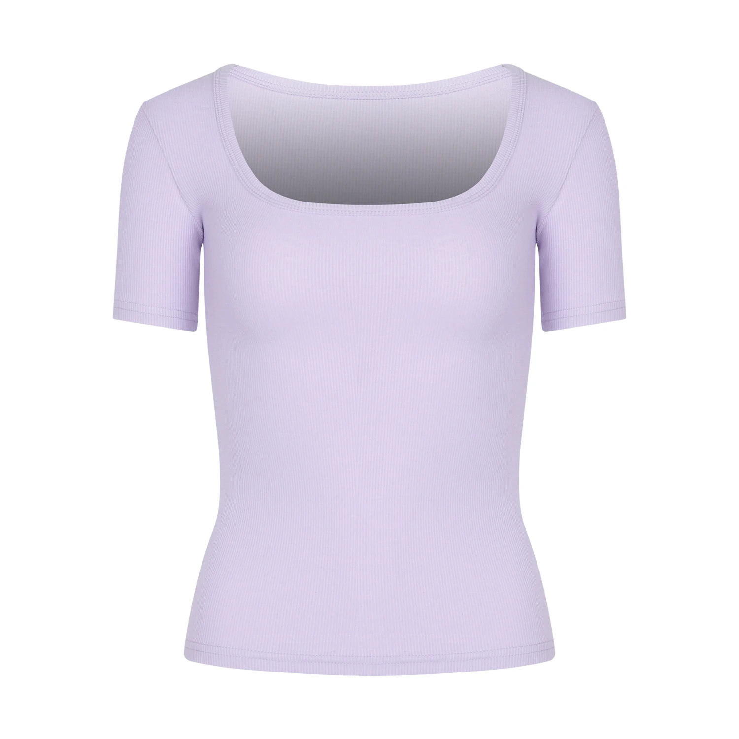 

Kardaian U-Ne Basic Color ort Sve Square Collar Sexy T-irt Women Spring Summer Tight Base Layer Street Sle