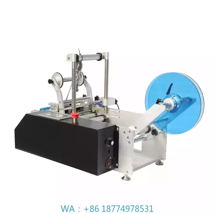 

Round Bottle Labeling MachineSemi Automatic Adhesive Sticker Desktop Small Label Applicator