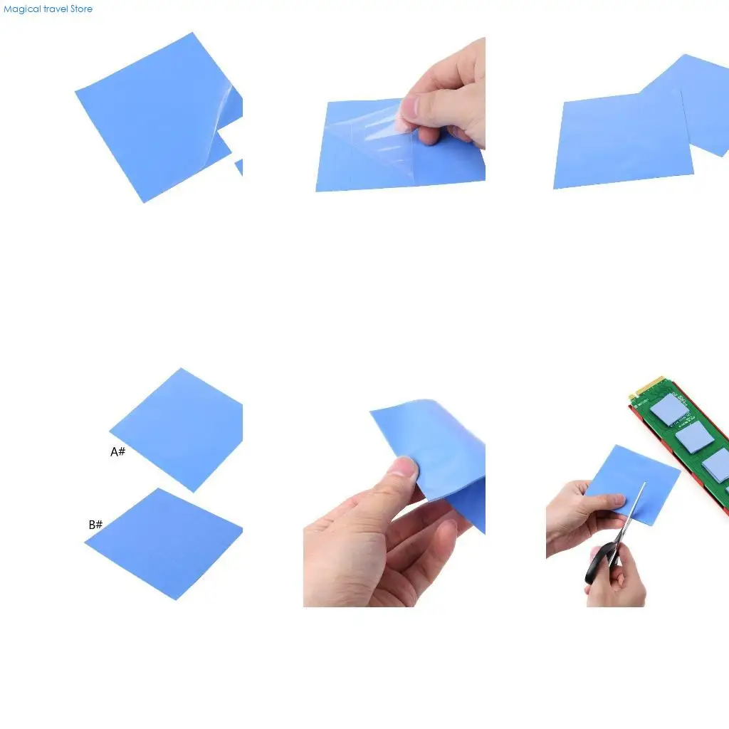 N2UB 100mmx100mmx0.5mm 1Sheet/100pcs Thermal Pad GPU CPU Refrigere