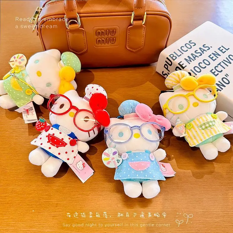 ตุ๊กตาจี้ Hello Kitty ของแท้พร้อมแท็ก ตุ๊กตาขนนุ่มน่ารัก พวงกุญแจของขวัญ