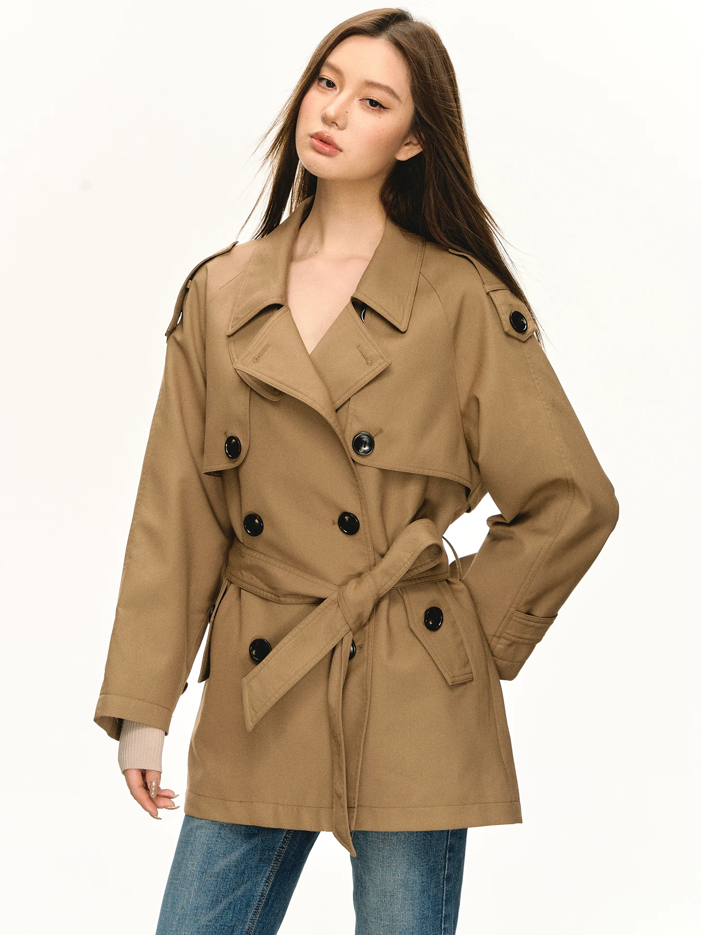 

Классическое пальто Anna Aneae Jaet, женское весенне-осеннее цветное двухрядное пальто на пуговицах, модная верхняя одежда для поездок на работу