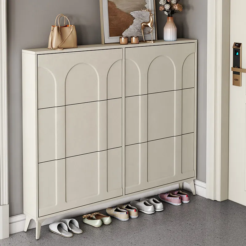 

Design White Narrow Shoe Cabinet High Quality Luxury Storage Home Shoe Cabinet Entryway Wooden Schoenen Opbergsysteem Furniture