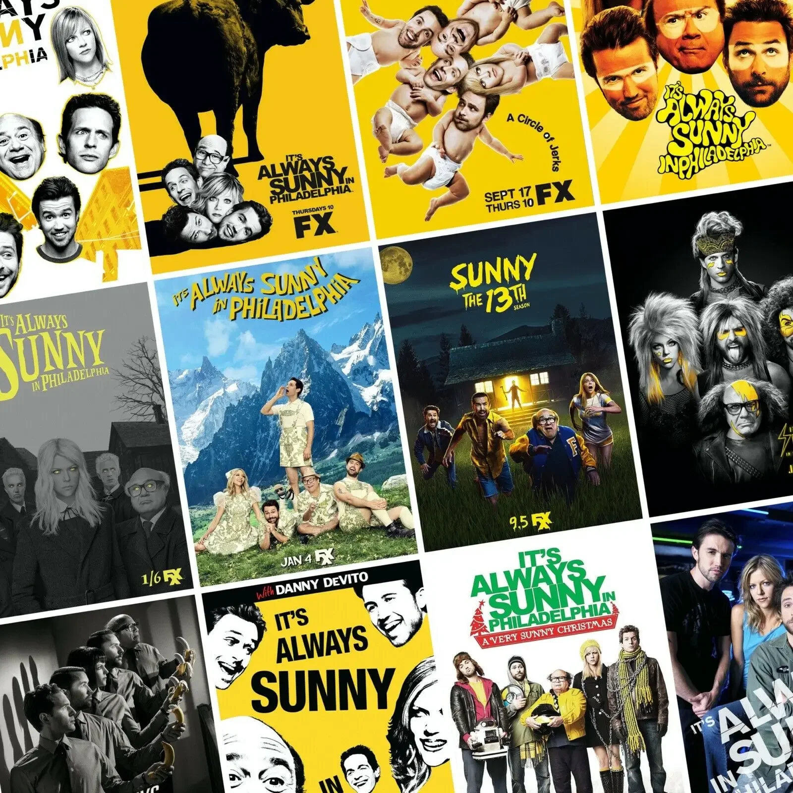 ITS ALWAYS SUNNY IN PHILADELPHIA TV Show Poster One Piece Poster Wall Art Home Decor Painting Room Decor