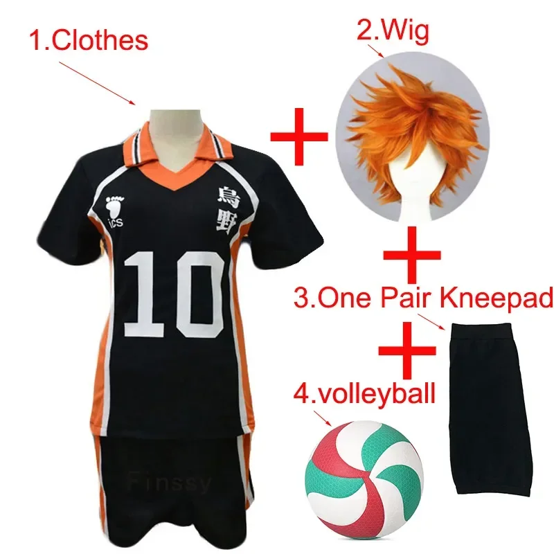 

Anime Haikyuu Hinata Shoyo Cosplay Costume No. 10 Volleyball Short Sleeve Shorts Summer Clothes For Adult